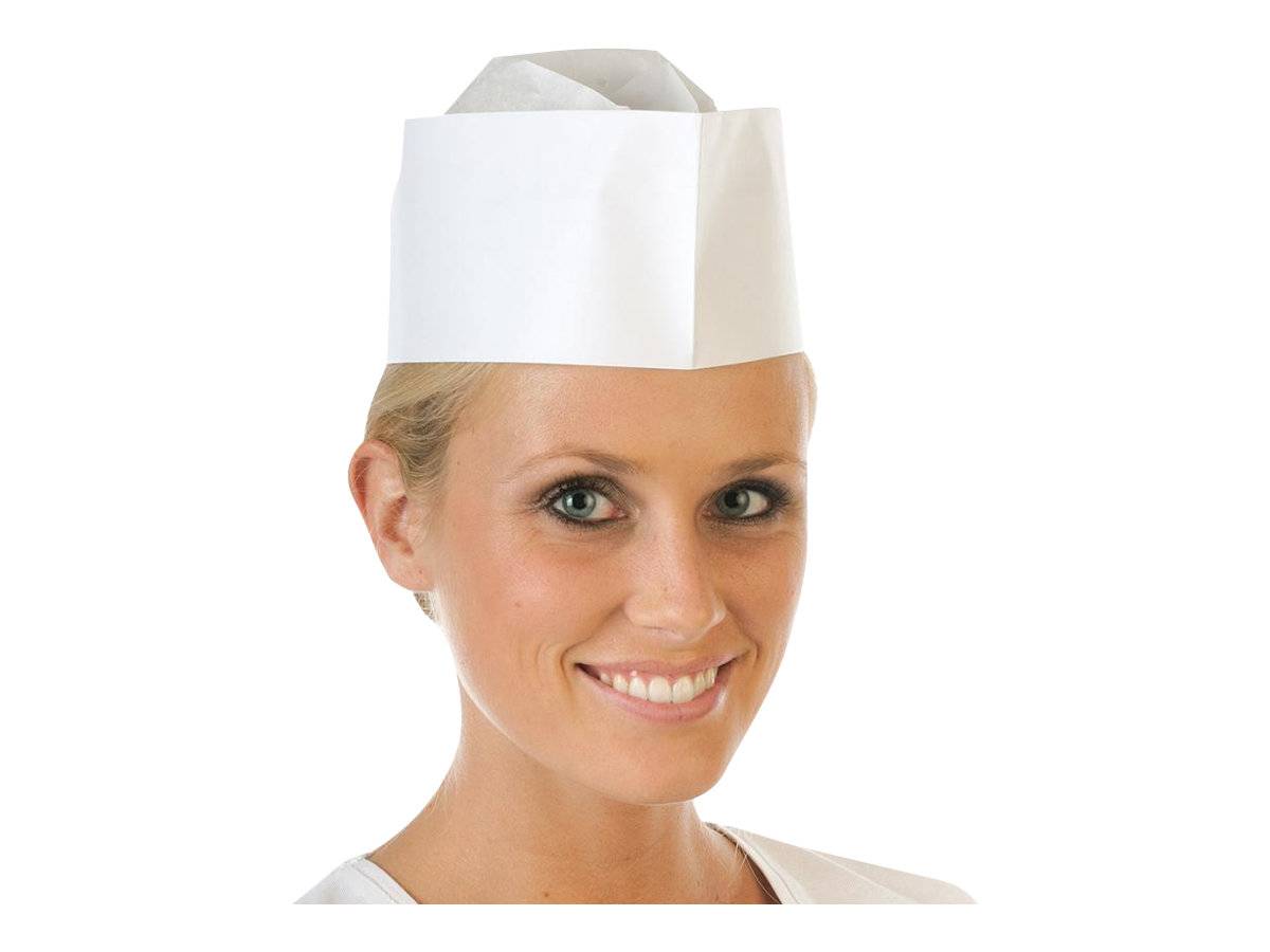 FRANZ MENSCH - Hygostar EXPRESS - Schiffchenmütze - Krepppapier - weiß (Packung mit 25)