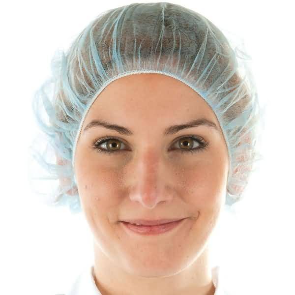Baretthaube Bettina leichte Qualität DM 53cm blau VE=100 Stück