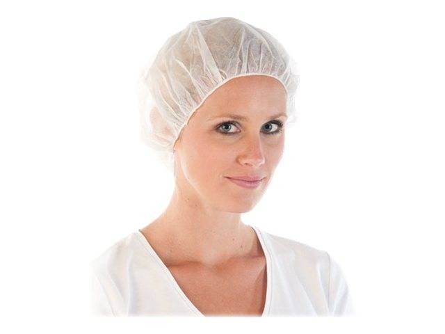 Franz Mensch Hygostar BETTINA - Kopfhaube - 53 cm - Polypropylen-Vlies - weiß (Packung mit 100)