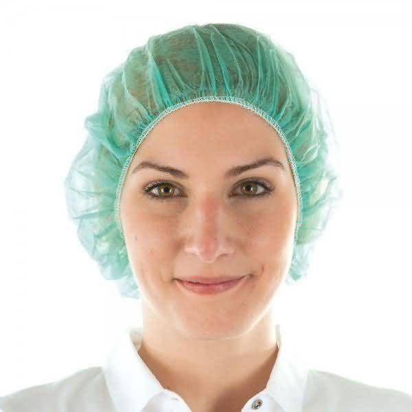 Baretthaube Bettina leichte Qualität DM 60cm grün VE=100 Stück