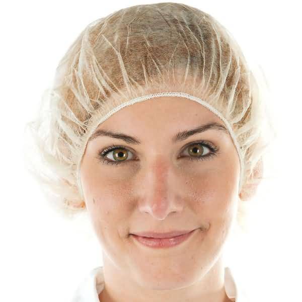 Baretthaube Bettina leichte Qualität DM 60cm gelb VE=100 Stück