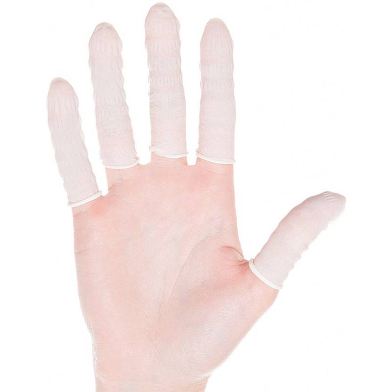 HYGOSTAR Nitril-Fingerlinge, puderfrei, weiß, L