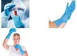 HYGOSTAR Chemikalien-Schutzhandschuh SUPER HIGH RISK, M blau, puderfrei, Länge: 300 mm, Einmalhandschuh aus starkem