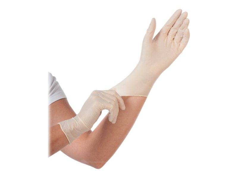 Latex-Handschuh Grip puderfrei XL 24cm weiß VE=100 Stück