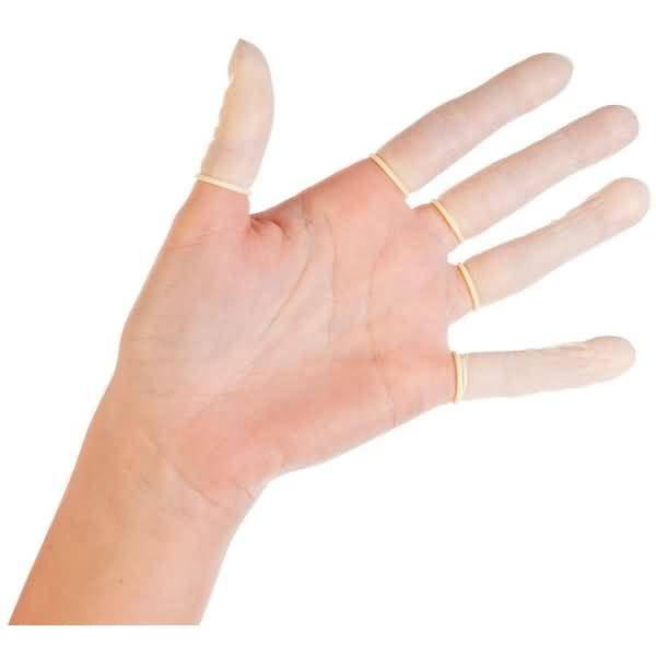 Latex-Fingerlinge puderfrei S 7cm weiß VE=100 Stück
