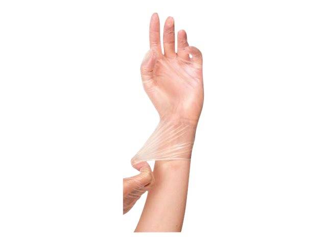 FRANZ MENSCH - Hygostar IDEAL - Handschuhe - Einweg - L - Vinyl - Transparent White (Packung mit 100)