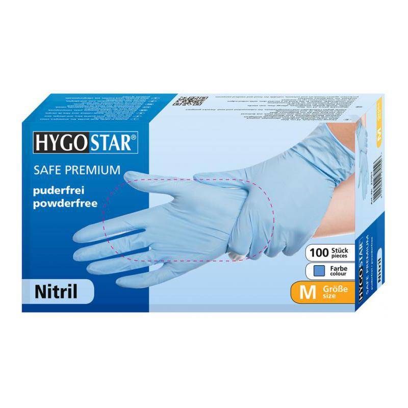 HYGOSTAR Nitril-Handschuh SAFE PREMIUM, XL, blau