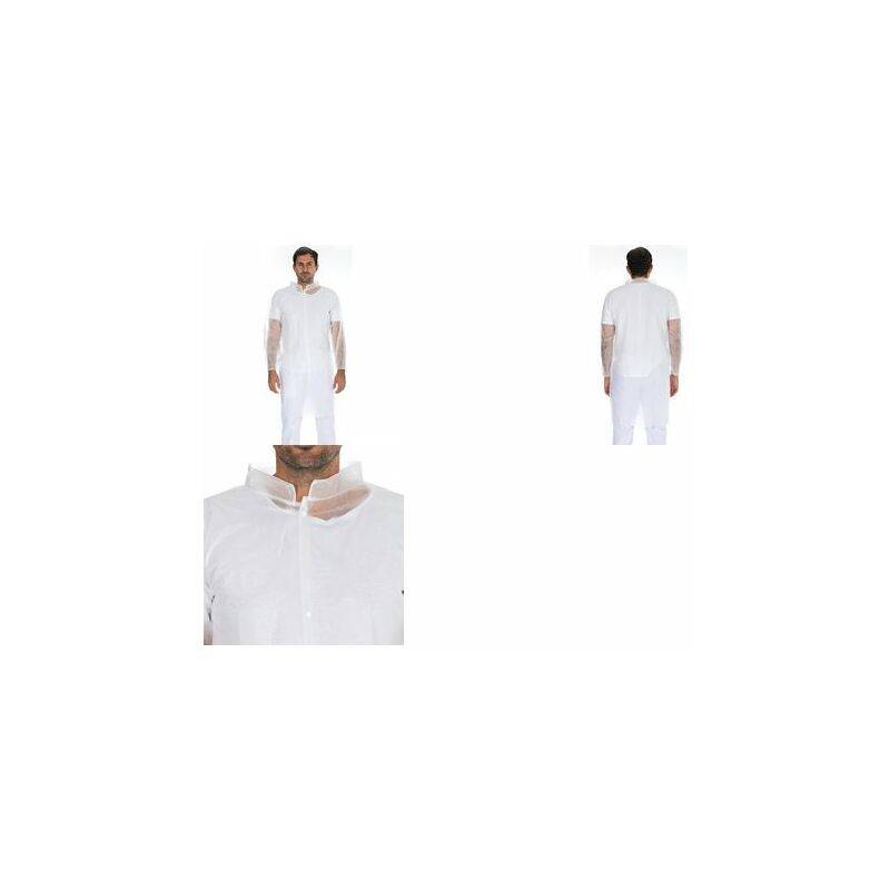 HYGONORM Besucherkittel Light mit Druckknöpfen, weiß, L