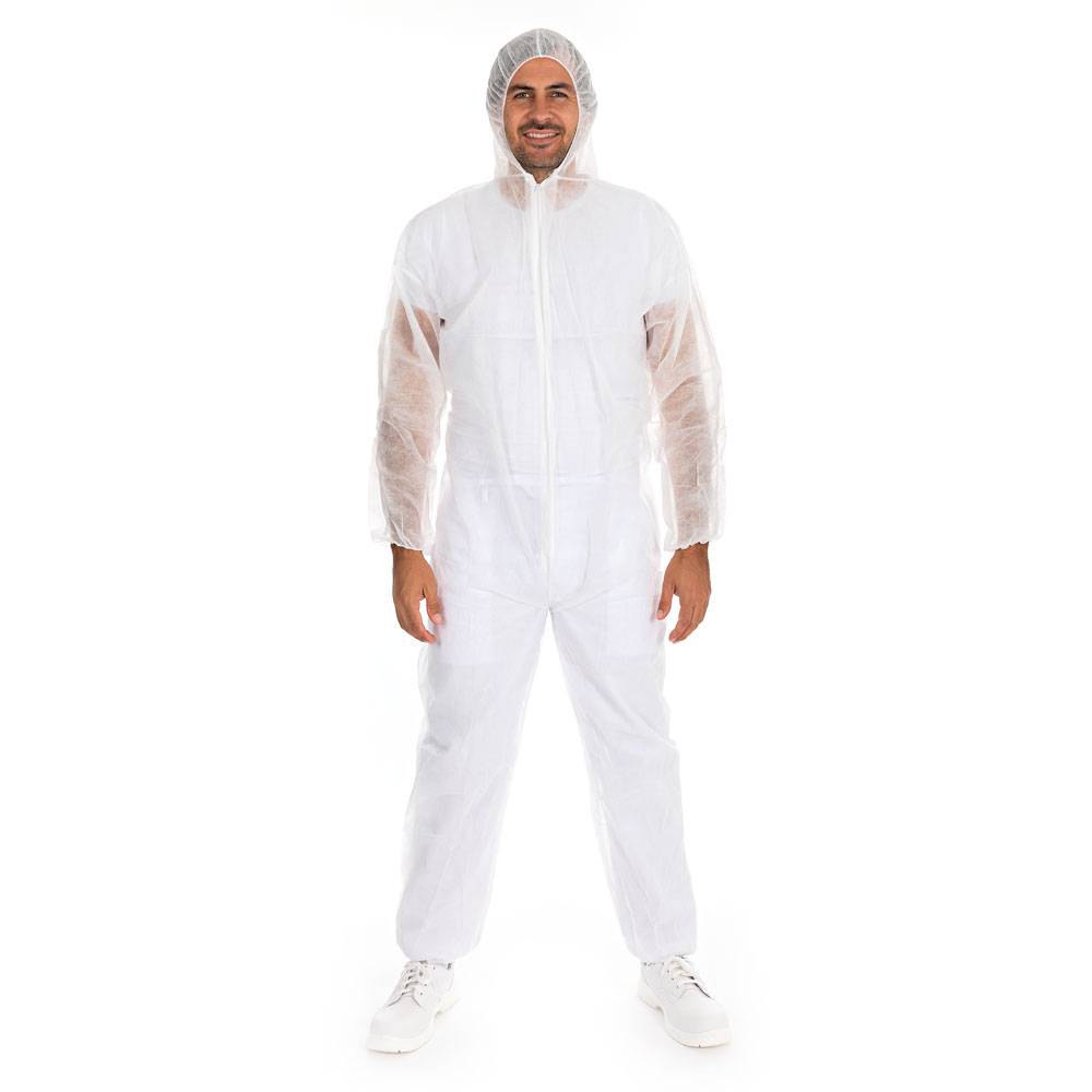 Overalls Light mit Kapuze, PP, XXL, weiß