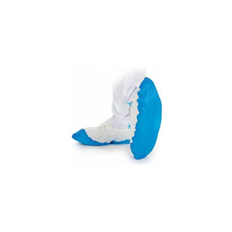 HYGOSTAR PP-Überschuh "HYGOMAT" mit CPE-Sohle, weiß/blau