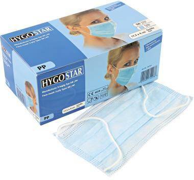 HYGOSTAR Mundschutz 291761 3lagig Typ IIR 50St.