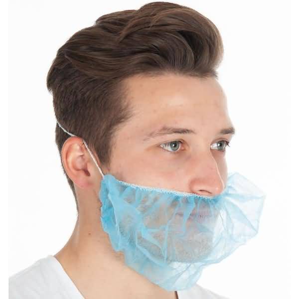 Bartschutz PP-Vlies 46x20cm blau VE=100 Stück