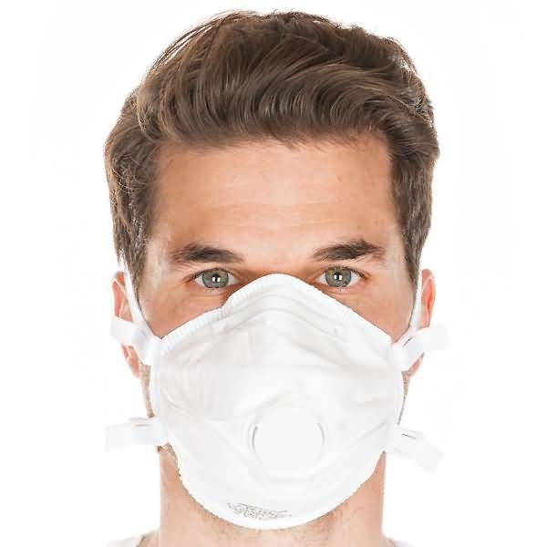 Atemschutzmaske FFP3 NR mit Ventil weiß VE=10 Stück