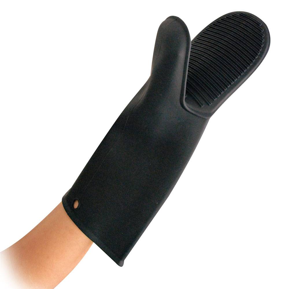 Ofenhandschuhe Shark Black, Silikon, universal, schwarz, L: 30cm