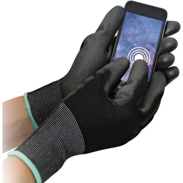 Nylon-Feinstrick-Handschuh Black Ace Touch L/9 schwarz 12 Paar