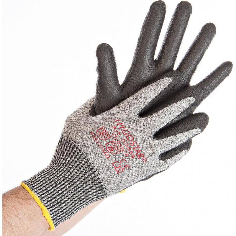 HYGOSTAR Schnittschutzhandschuh CUT SAFE, XXL, grau/schwarz
