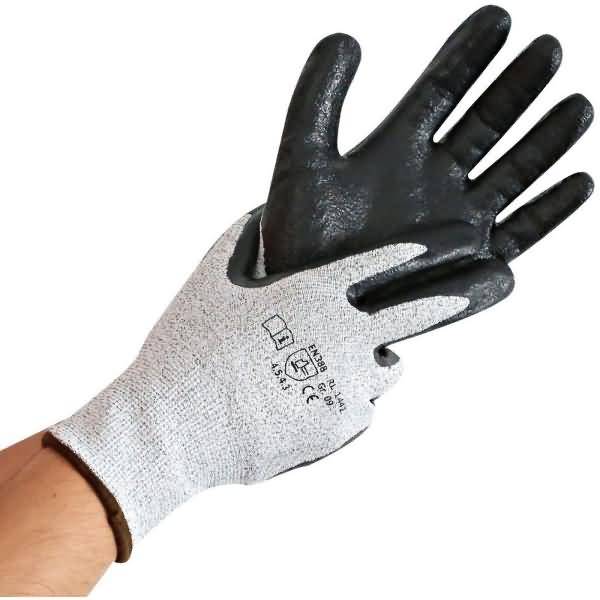 Schnittschutz-Handschuh Cut Safe S/7 grau-schwarz VE=12 Paar