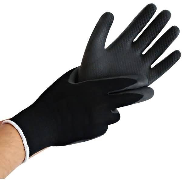 Polyester-Feinstrick-Handschuh Ultra Grip M/8 schwarz VE=12 Paar