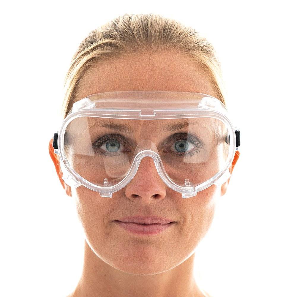 Schutzbrille, belüftet, PVC, universal, transparent