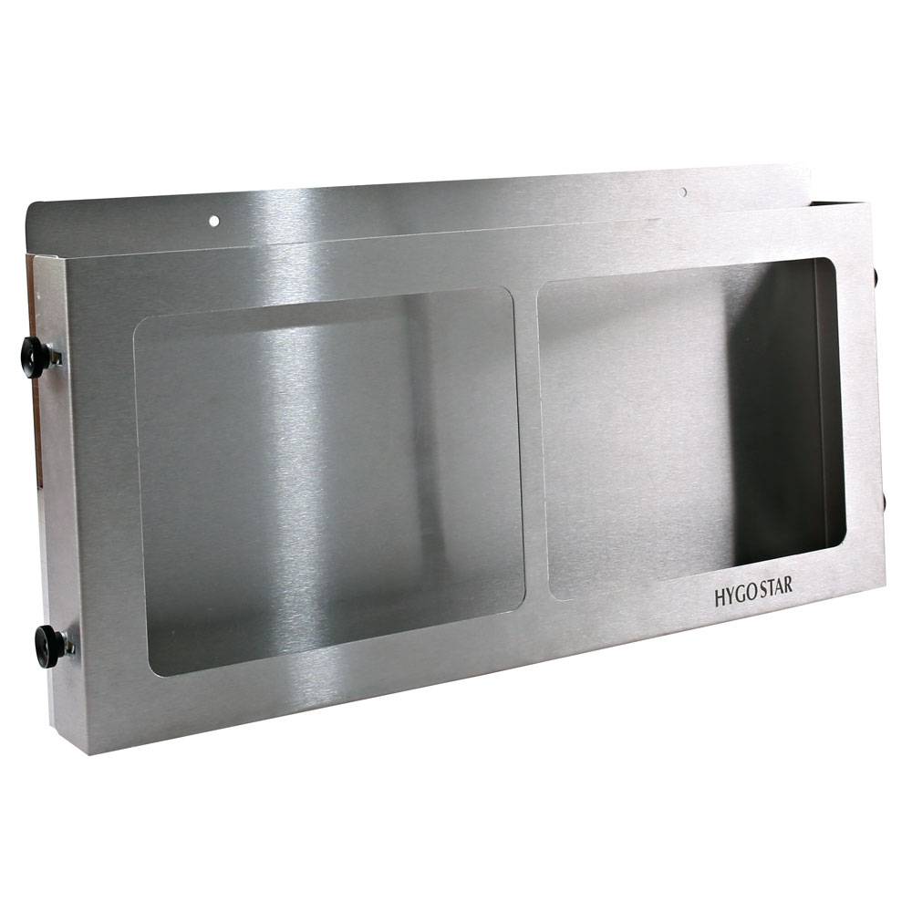 Handschuhspender "Quattro", Edelstahl, silber, B: 5cm, L: 50cm, H: 25,5cm