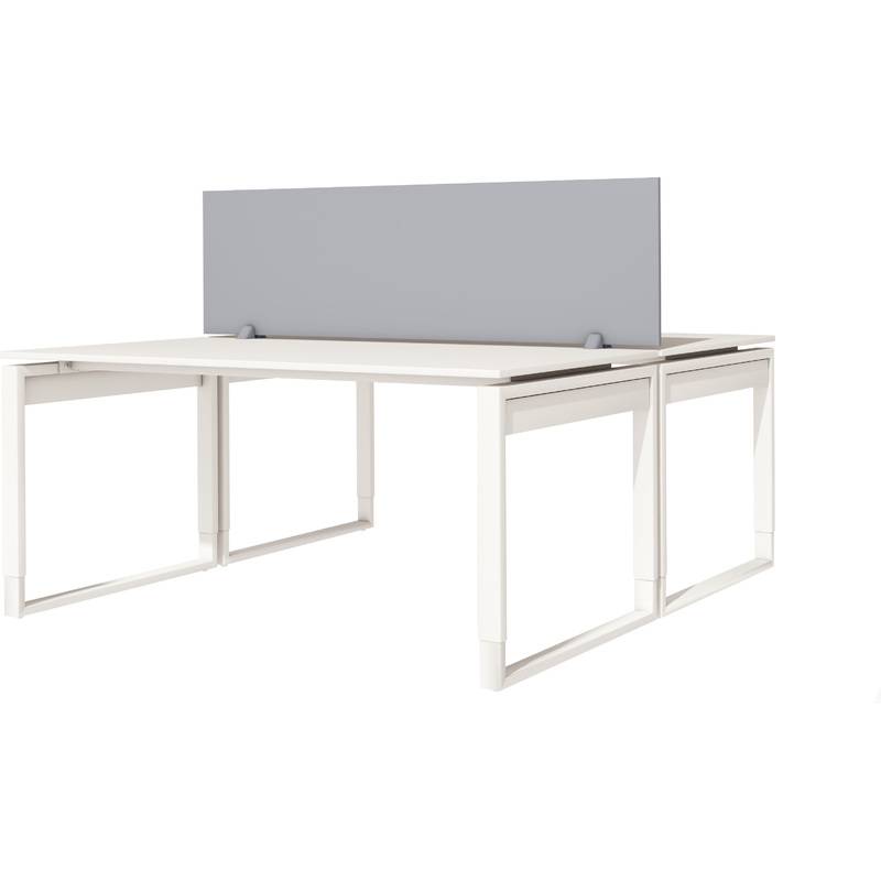Tischtrennwand schallabsorbierend BxH 160x45cm weiß