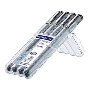 Staedtler pigment liner 308, Schwarz, Transparent, Polypropylen (PP), Rund, Tinte auf Pigmentbasis, Metall