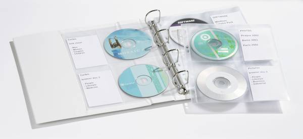 Durable CD/DVD Cover Light M - CD-Umschläge - Kapazität: 4 CD, 4 DVD - durchsichtig (Packung mit 10)