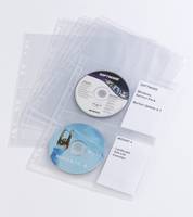 Durable CD/DVD Cover Light M - CD-Umschläge - Kapazität: 4 CD, 4 DVD - durchsichtig (Packung mit 10)