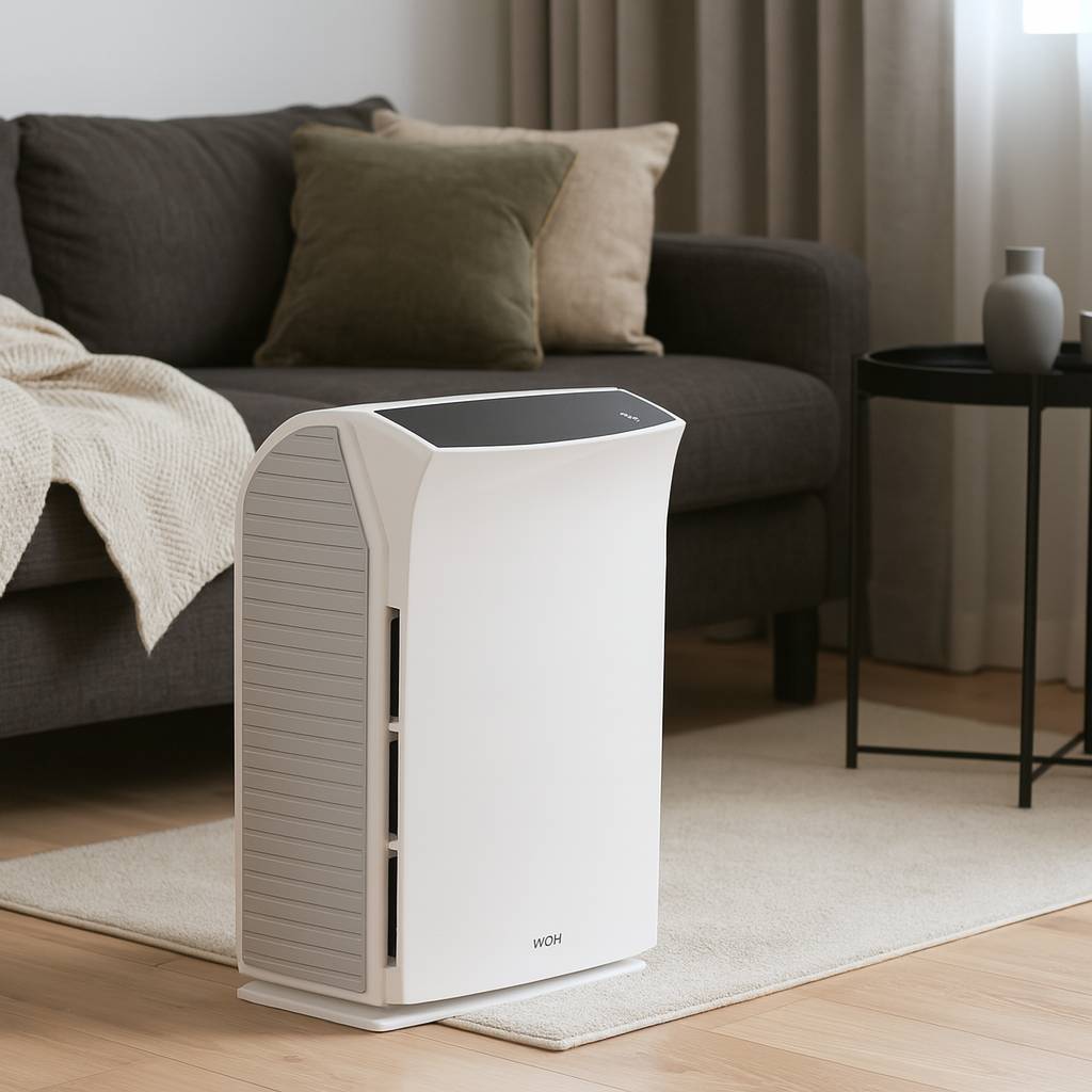 WDH Luftreiniger WDH-C03 - bis 60m² - Filtert Schimmelpilze, Staub & Gerüche