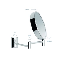 Libaro Kosmetikspiegel Imola 360° Schminkspiegel mit Wandmontage, Rasierspiegel doppelseitig mit Vergrößerung (3x / 10x) Libaro Kosmetikspiegel Imola 360° Schminkspiegel mit Wandmontage, Rasierspiegel doppelseitig mit Vergrößerung (3x / 10x)