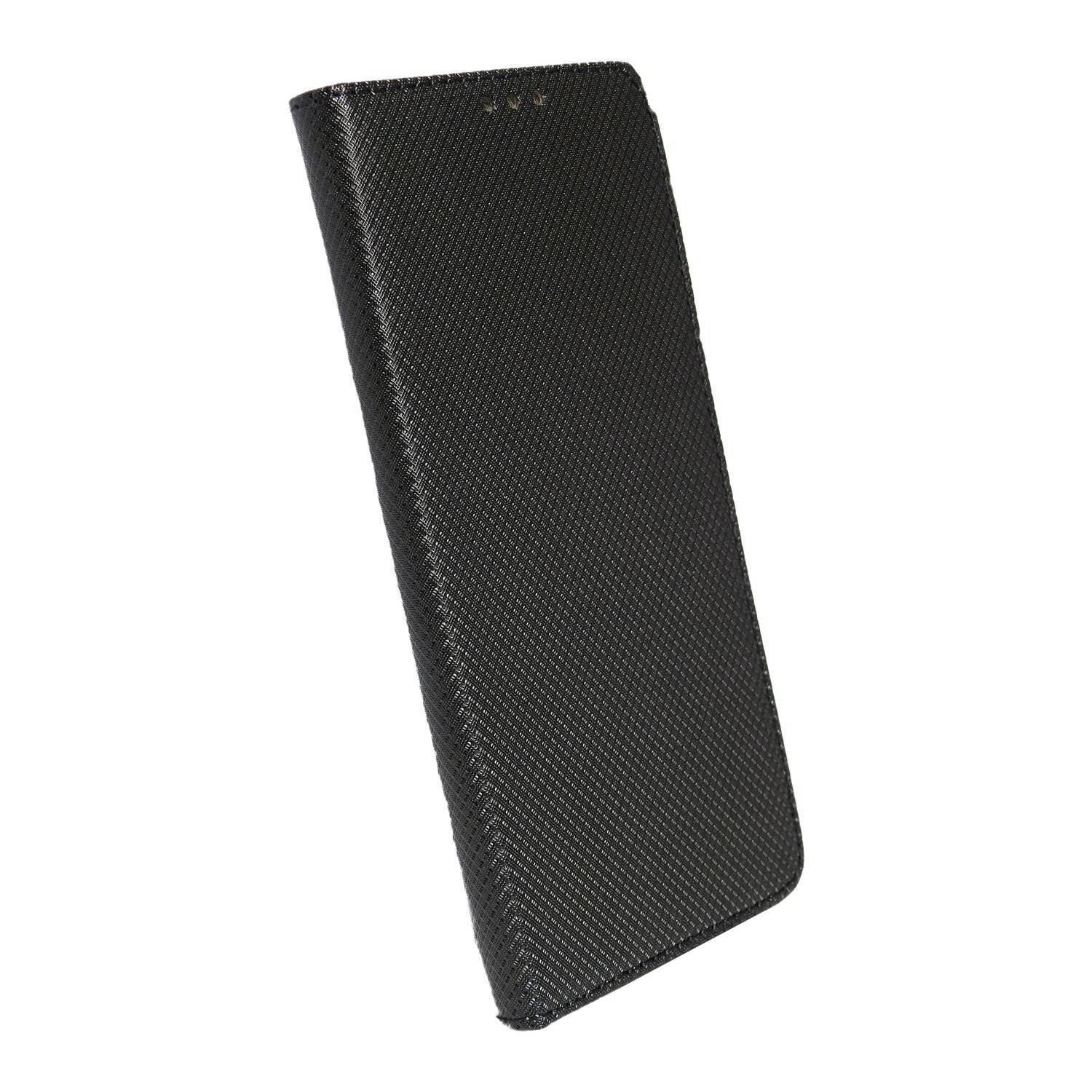 Buch Tasche "Smart" für Xiaomi Redmi Note 9T Pro Handy Hülle Etui Schutzhülle mit Standfunktion, Kartenfach schwarz