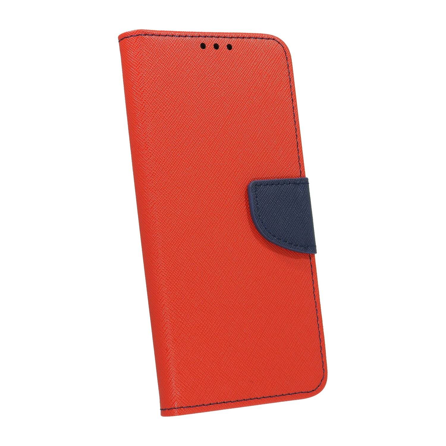 Buch Tasche "Fancy" für LG K62 Handy Hülle Etui Brieftasche Schutzhülle mit Standfunktion, Kartenfach Rot-Blau