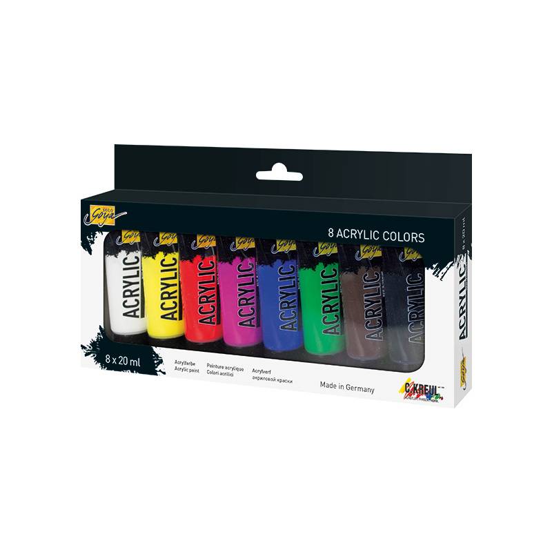 KREUL Acrylfarbe SOLO Goya Acrylic, 20 ml, 8er-Set