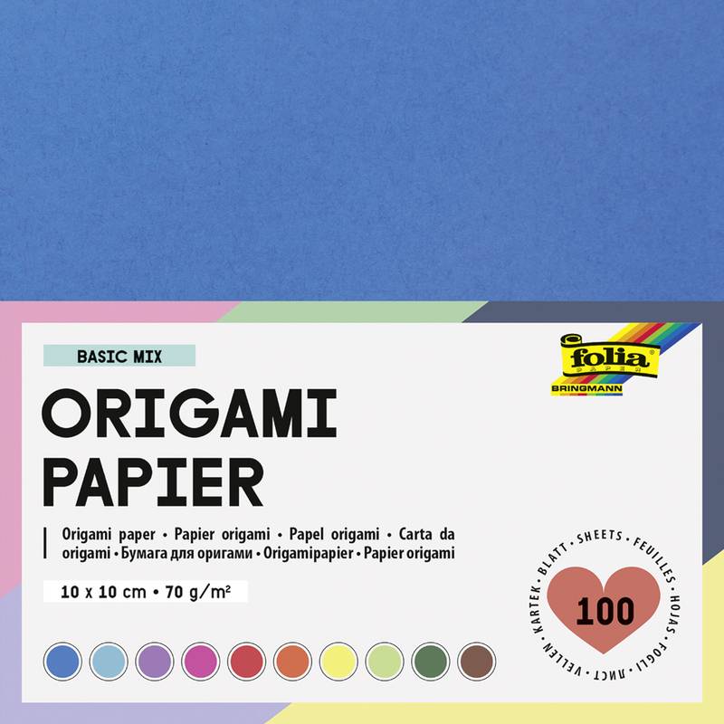 folia Faltblätter, 100 x 100 mm, 70 g/qm, 100 Blatt