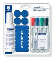 Staedtler Lumocolor whiteboard set 613 S, Zubehörset, Blau, Weiß, 125 ml, Tafelreinigungsflüssigkeit, Tafelmagnet, Tafelmarker