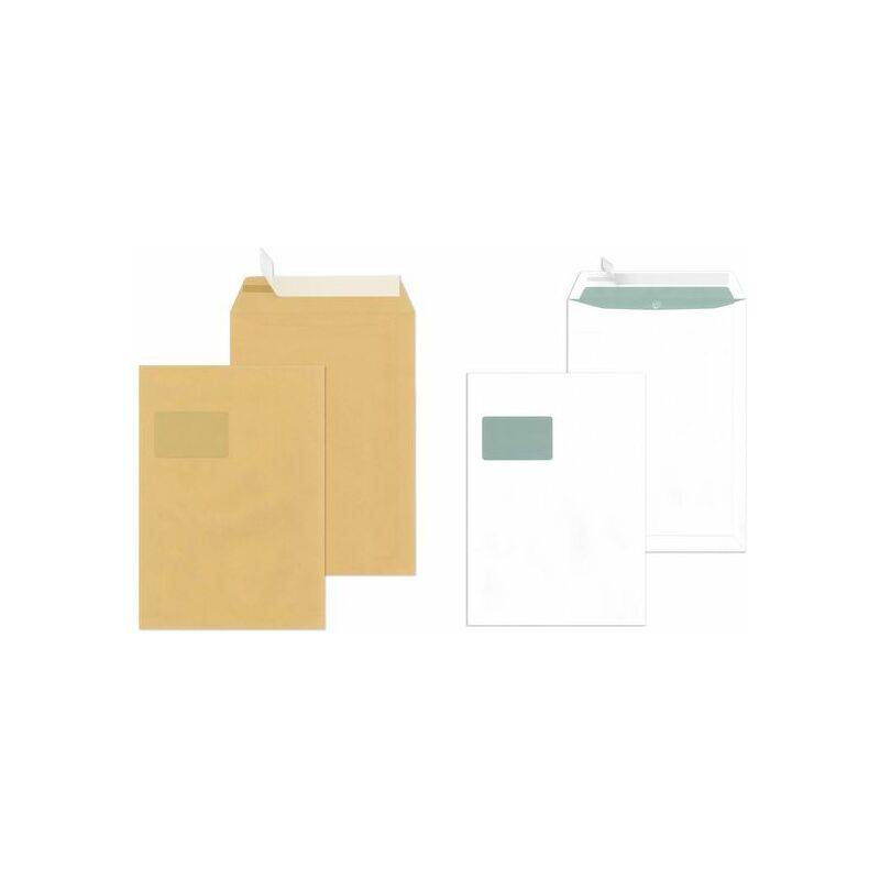 MAILmedia Versandtasche C4 haftklebend, mit Fenster, braun