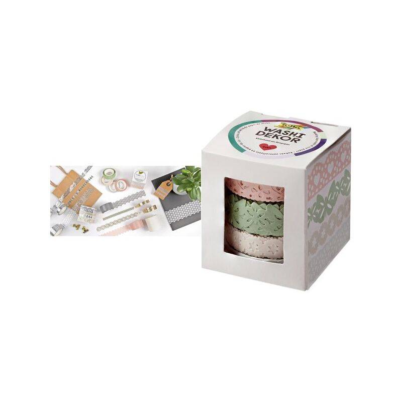 folia Deko-Bordüre Washi-Dekor "Hotfoil silber & gold", 4er