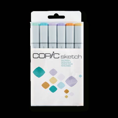 COPIC Sketch Set "Pale Pastels", 6 Stk.