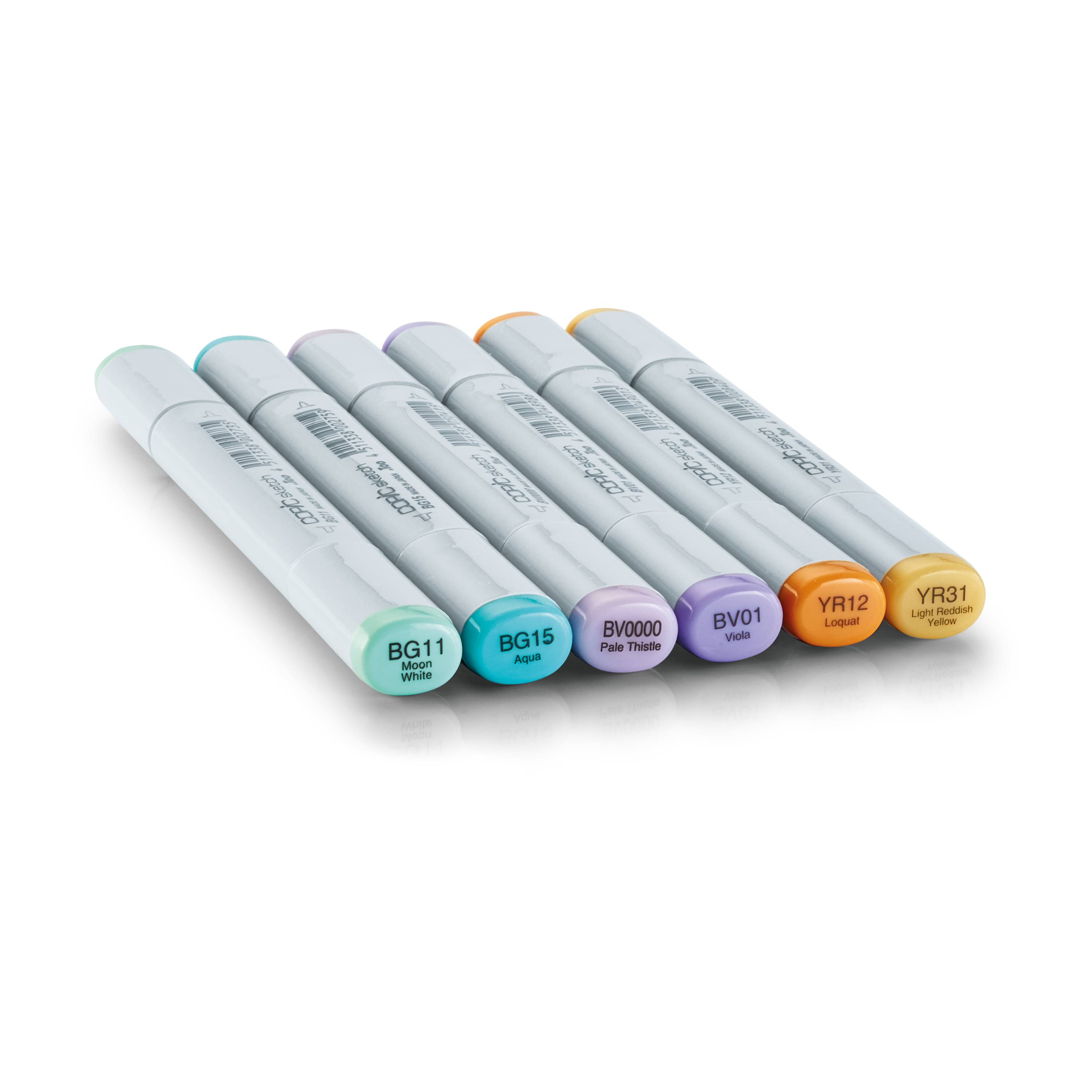 COPIC Sketch Set "Pale Pastels", 6 Stk.