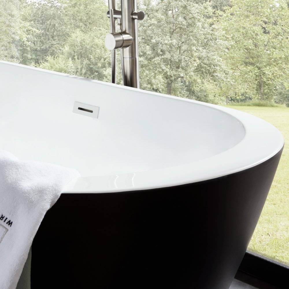 FREISTEHENDE BADEWANNE CODO - Farbe: Schwarz