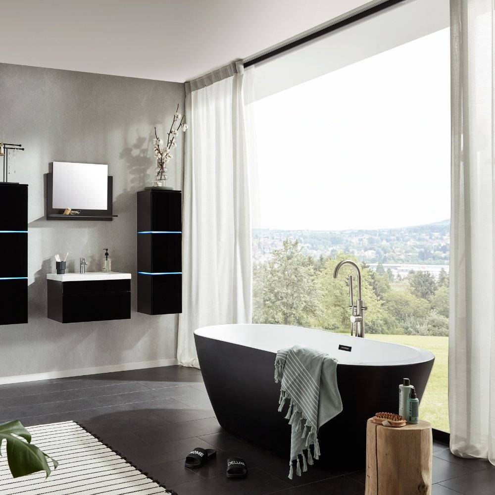 FREISTEHENDE BADEWANNE CODO - Farbe: Schwarz