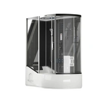 DUSCHKABINE ALLIN 2IN1 - Seitenauslage: Rechts, Farbe: Schwarz DUSCHKABINE ALLIN 2IN1 - Seitenauslage: Rechts, Farbe: Schwarz