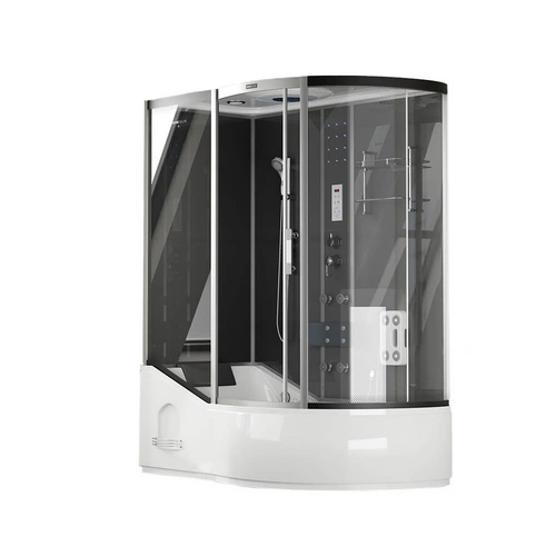 DUSCHKABINE ALLIN 2IN1 - Seitenauslage: Rechts, Farbe: Schwarz DUSCHKABINE ALLIN 2IN1 - Seitenauslage: Rechts, Farbe: Schwarz