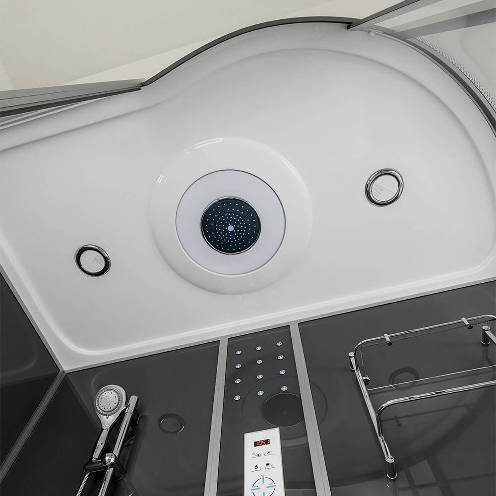 DUSCHKABINE ALLIN 2IN1 - Seitenauslage: Rechts, Farbe: Schwarz