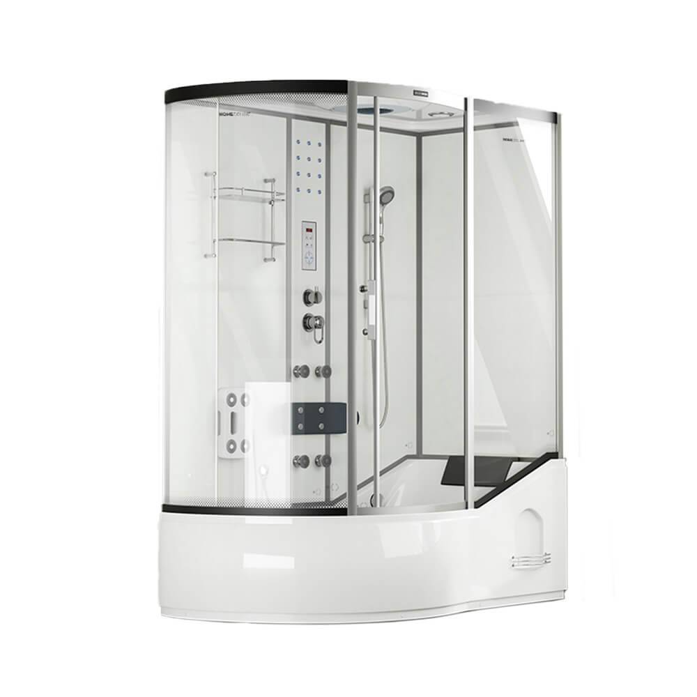 DUSCHKABINE ALLIN 2IN1 - Seitenauslage: Links, Farbe: Weiß