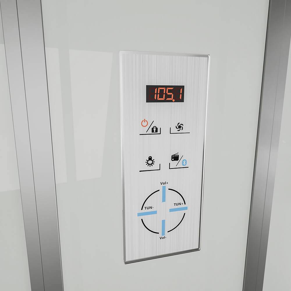 DUSCHKABINE ALLIN 2IN1 - Seitenauslage: Rechts, Farbe: Weiß