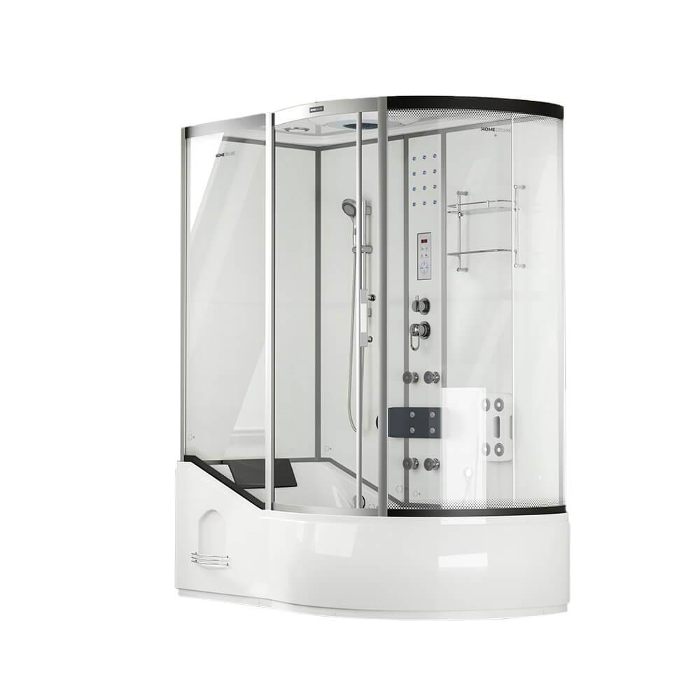 DUSCHKABINE ALLIN 2IN1 - Seitenauslage: Rechts, Farbe: Weiß