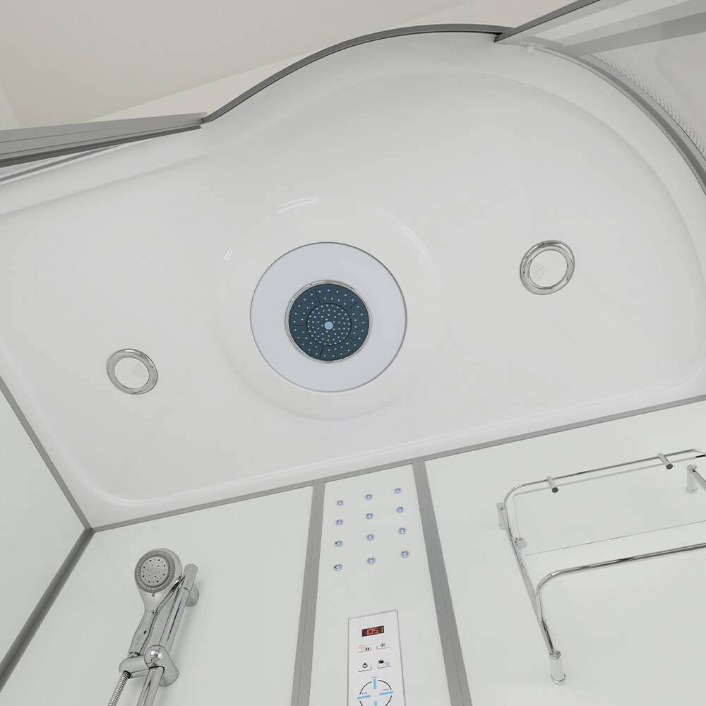 DUSCHKABINE ALLIN 2IN1 - Seitenauslage: Rechts, Farbe: Weiß