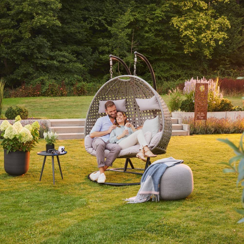 HÄNGESESSEL TWIN - Farbe: Grau, Ausstattung: Pure