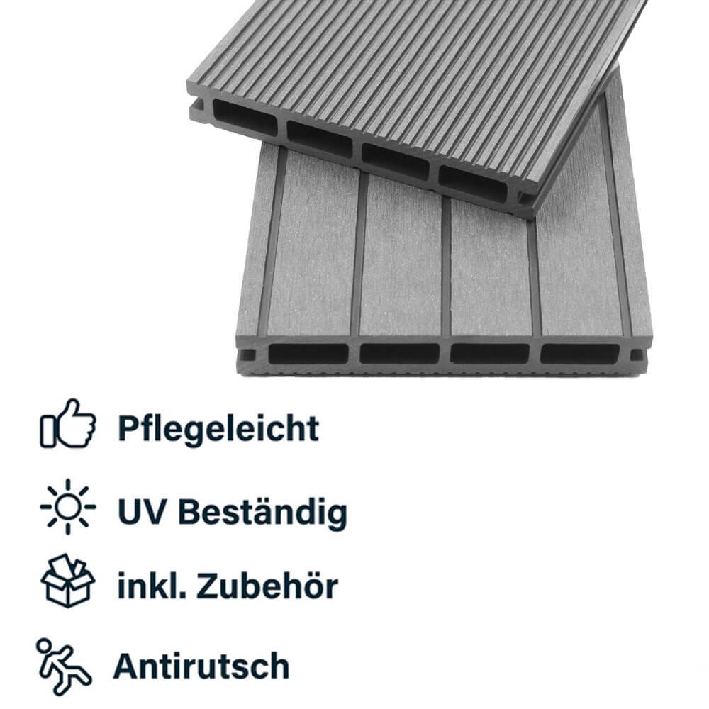 TERRASSENDIELEN SAMANA - Farbe: Hellgrau, Fläche: 40 m²